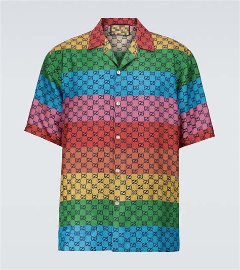 multicolor gucci shirt|gucci jersey t shirt.